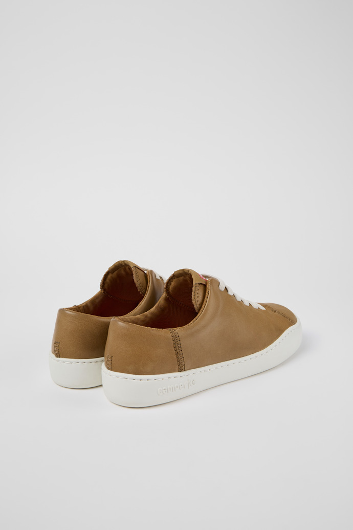 Back view of Peu Touring Brown Leather Sneaker for Women