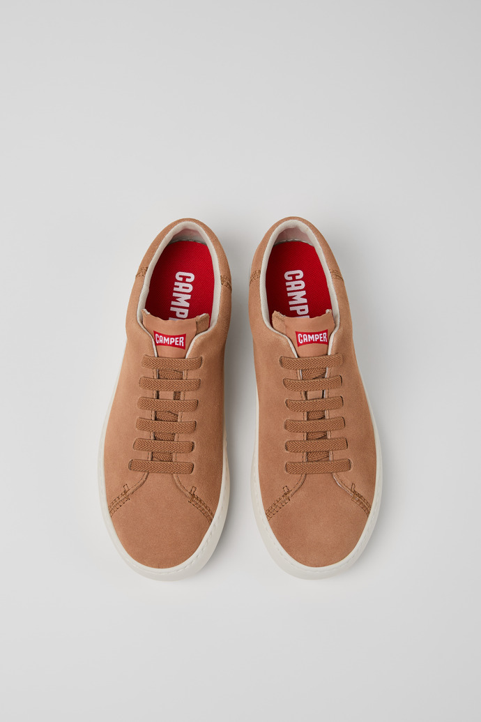 Overhead view of Peu Touring Nude Nubuck Women's Sneakers.