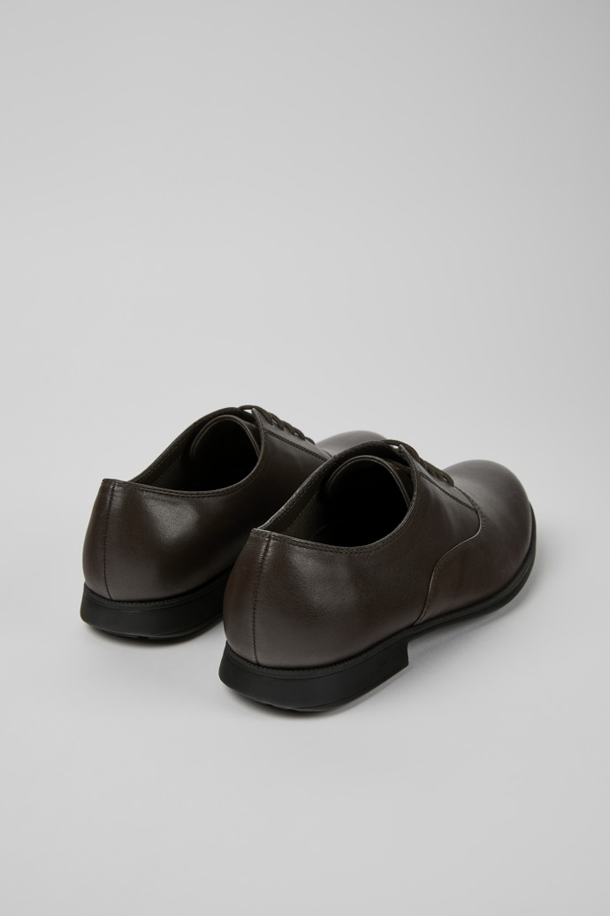 Back view of Mil Brown leather shoes for women