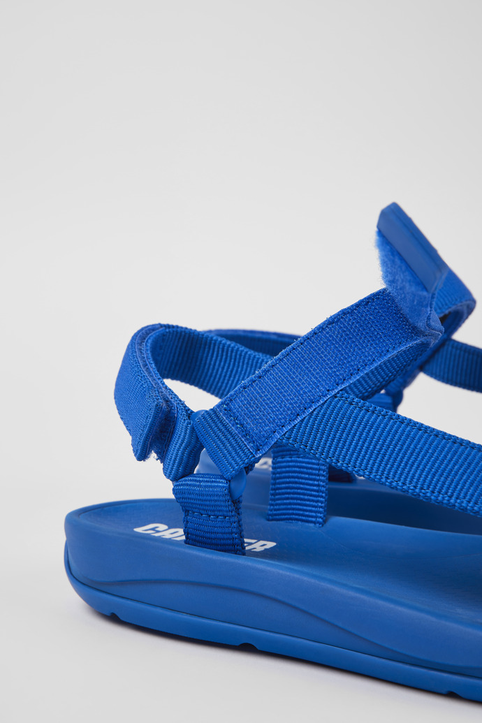 Match Blauwe textiel sandaal voor dames