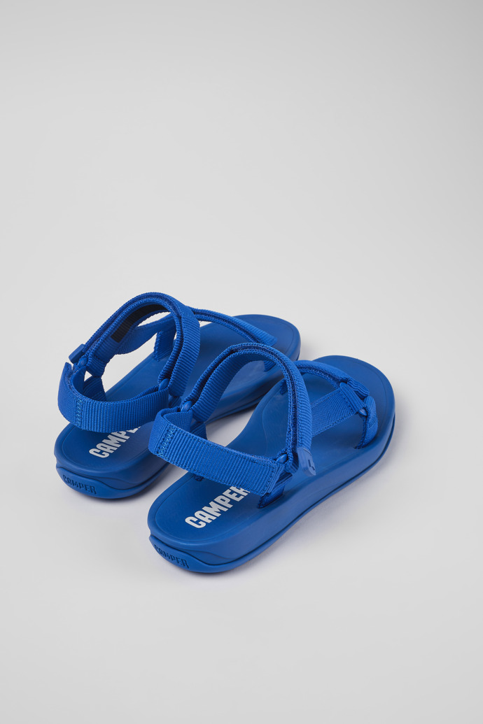 Back view of Match Blue Textile Sandal for Women