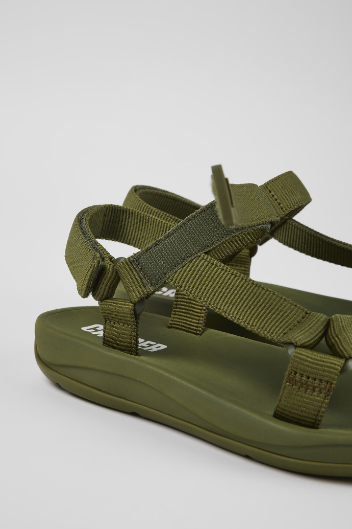 Close-up view of Match Green Textile Sandal for Women