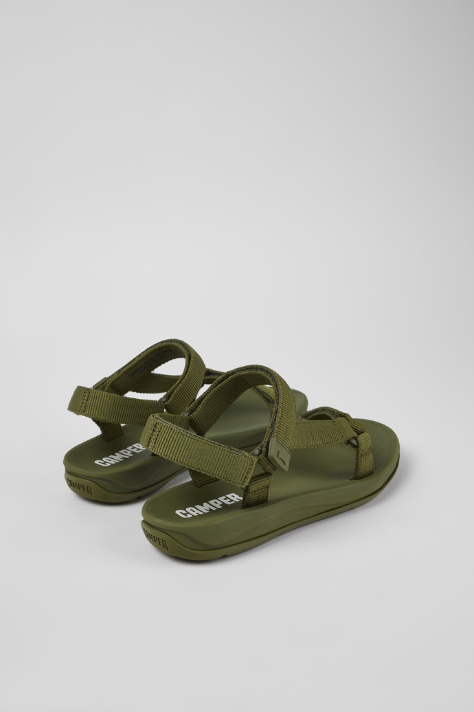 Back view of Match Green Textile Sandal for Women