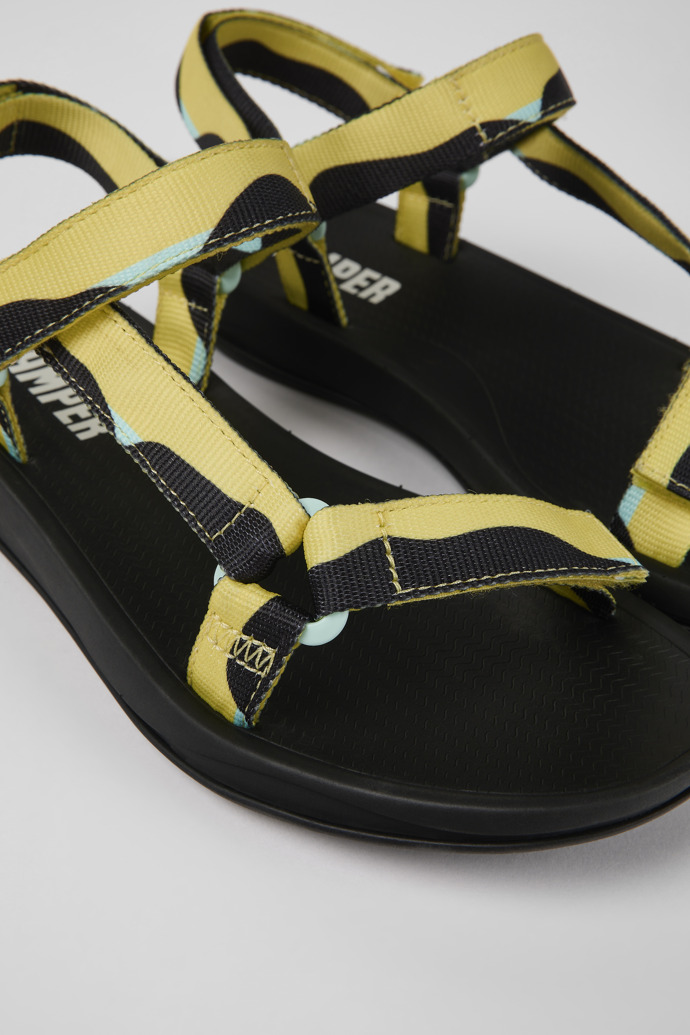 Close-up view of Match Multicolored Textile Sandal for Women