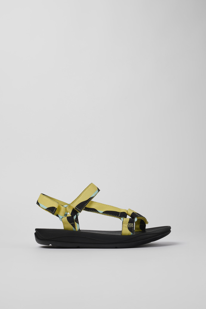 Side view of Match Multicolored Textile Sandal for Women