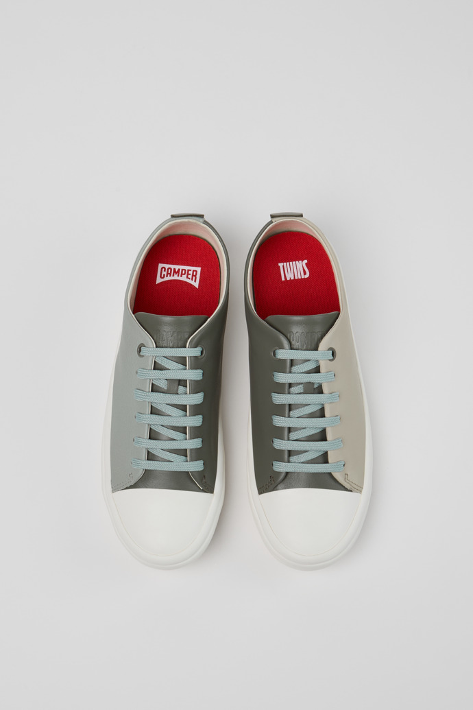 Overhead view of Twins White Sneakers for Women.