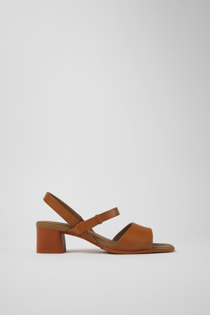 Image of Side view of Katie Women’s brown strappy sandal