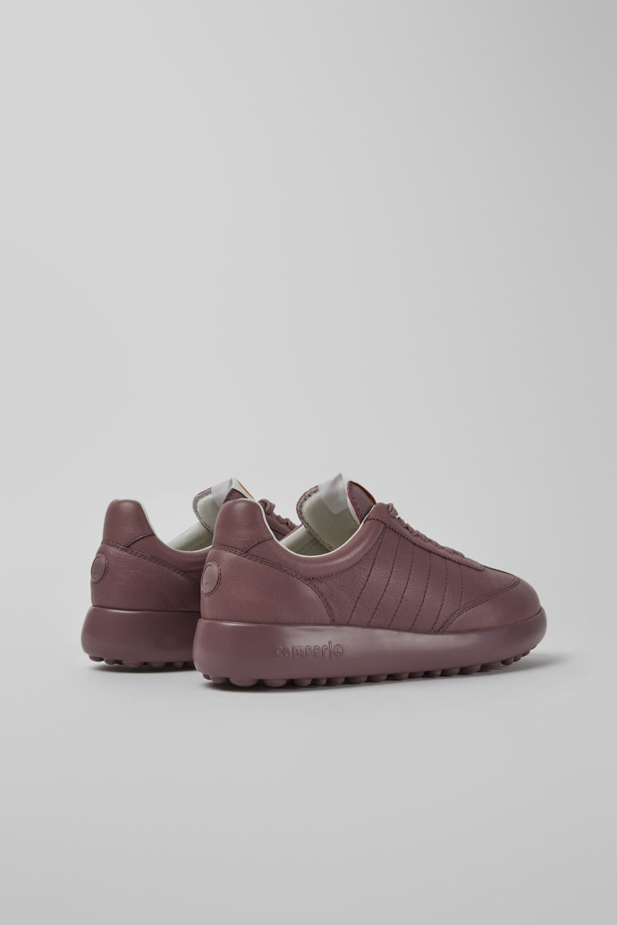 Back view of Pelotas XLite Purple leather sneakers for women