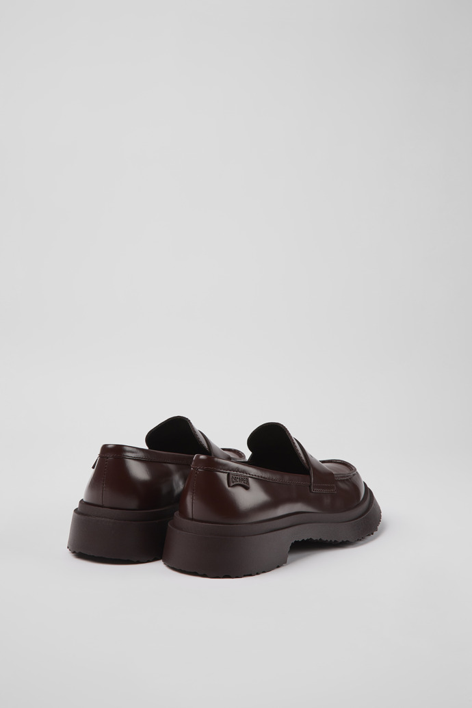 Back view of Walden Burgundy leather loafers for women