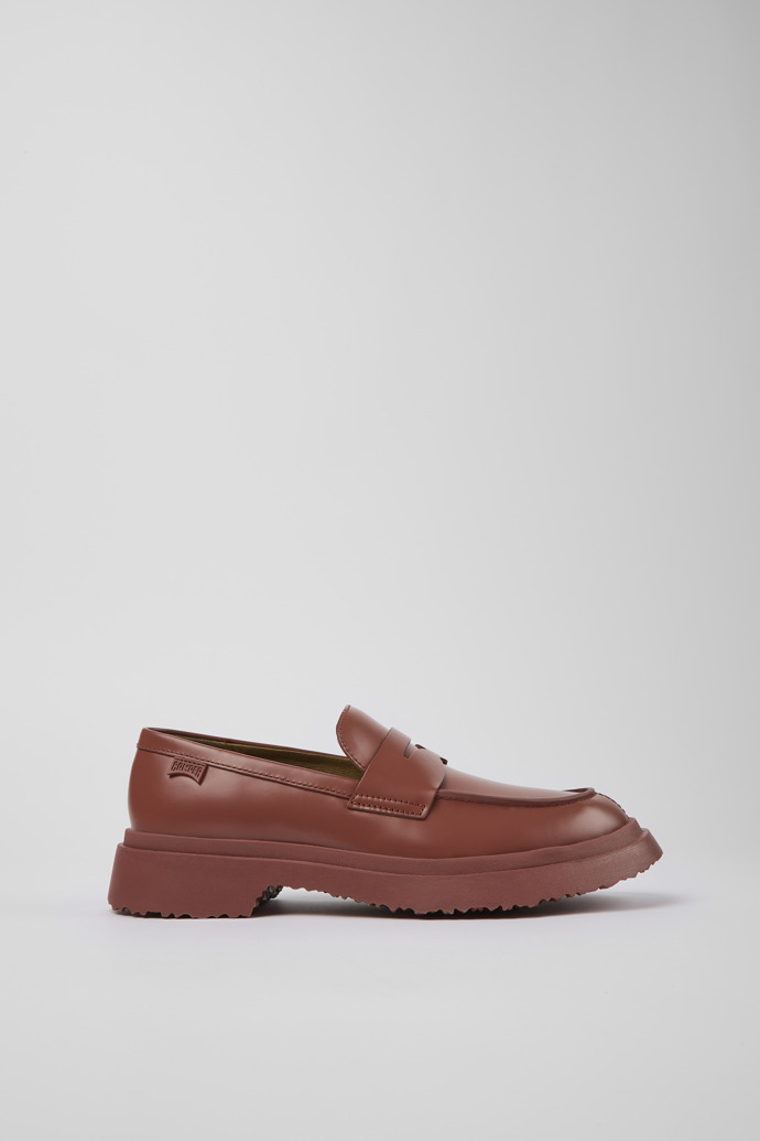 Side view of Walden Red Leather Loafer for Women