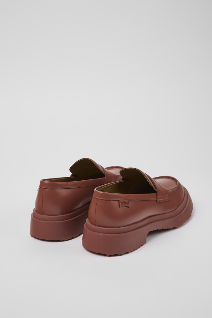Back view of Walden Red Leather Loafer for Women