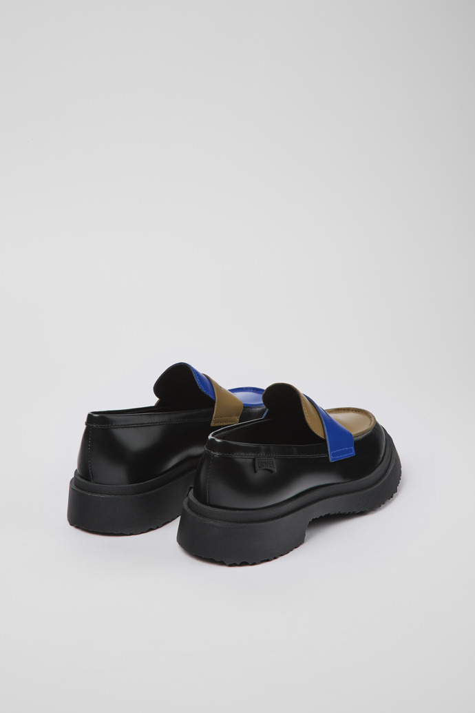 Back view of Twins Multicolored Leather Loafer for Women