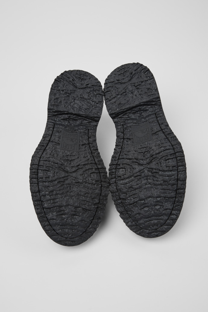 The soles of Walden Burgundy Leather Moccasins for Women.