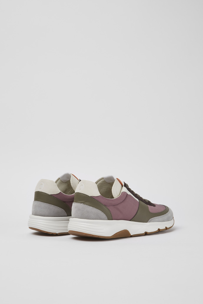 Back view of Drift Multicolor leather and textile sneakers