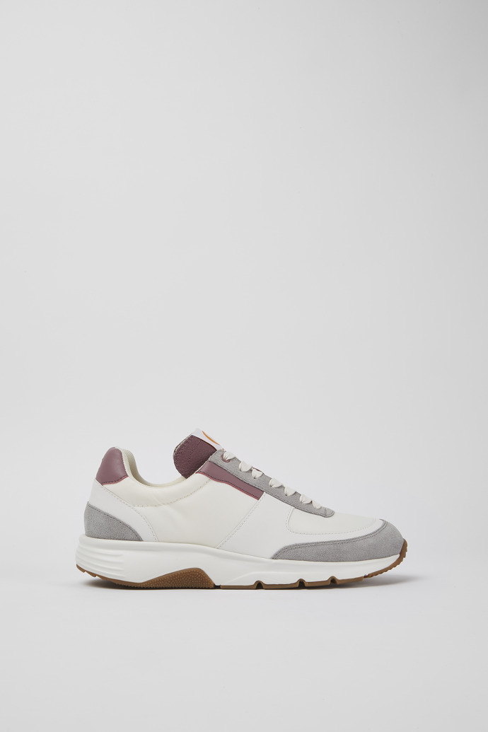 Side view of Drift Multicolor leather and textile sneakers