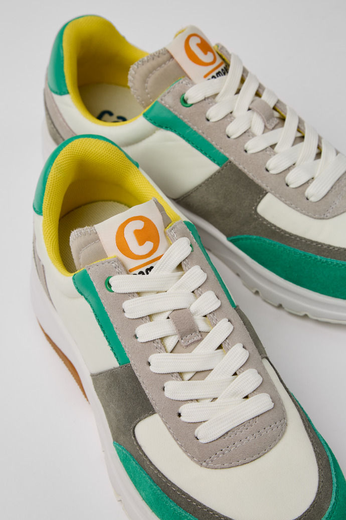 Close-up view of Drift Multicolored nubuck and textile sneakers for women