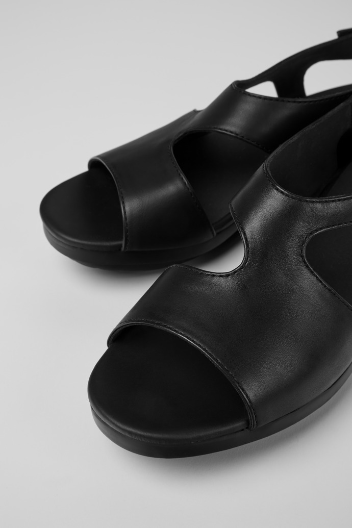 Close-up view of Balloon Black sandal for women