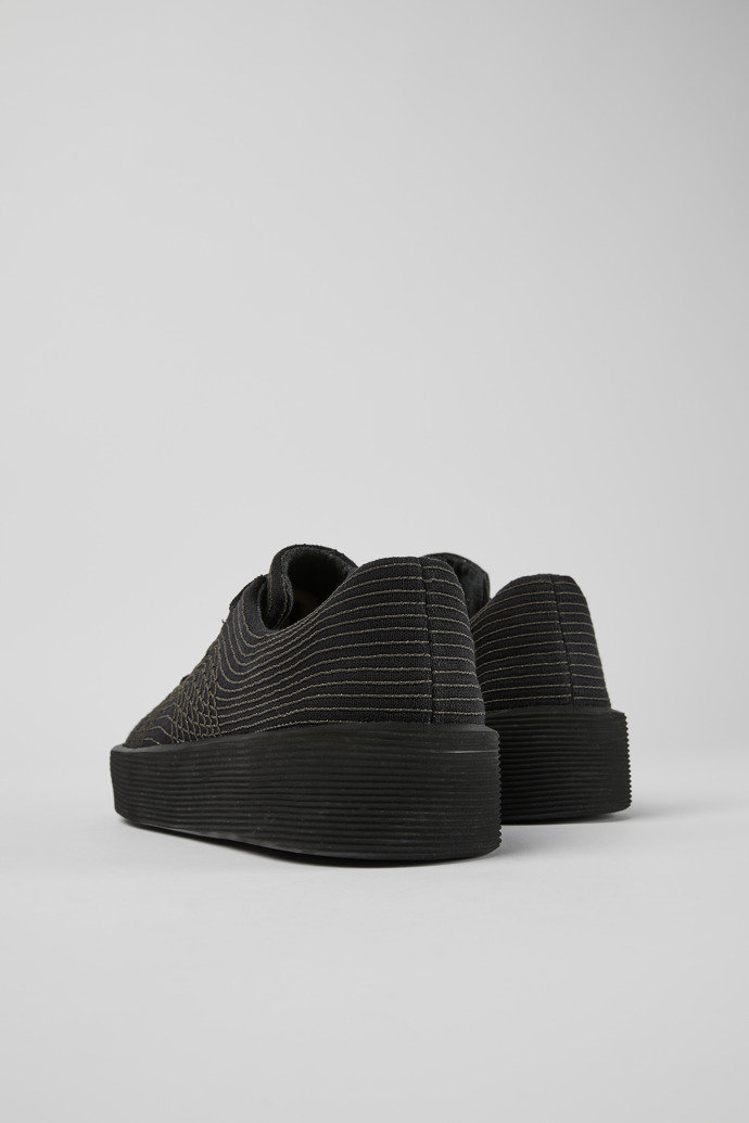 Back view of Courb Black sneakers for women