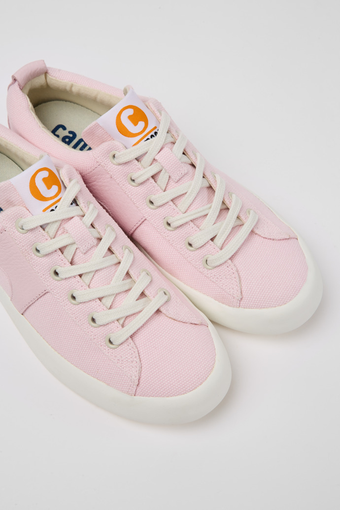 Close-up view of Imar Pink sneakers for women