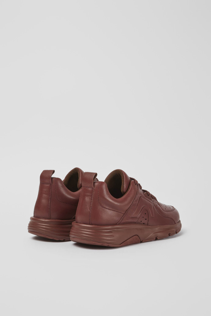 Back view of Drift Burgundy leather sneakers for women