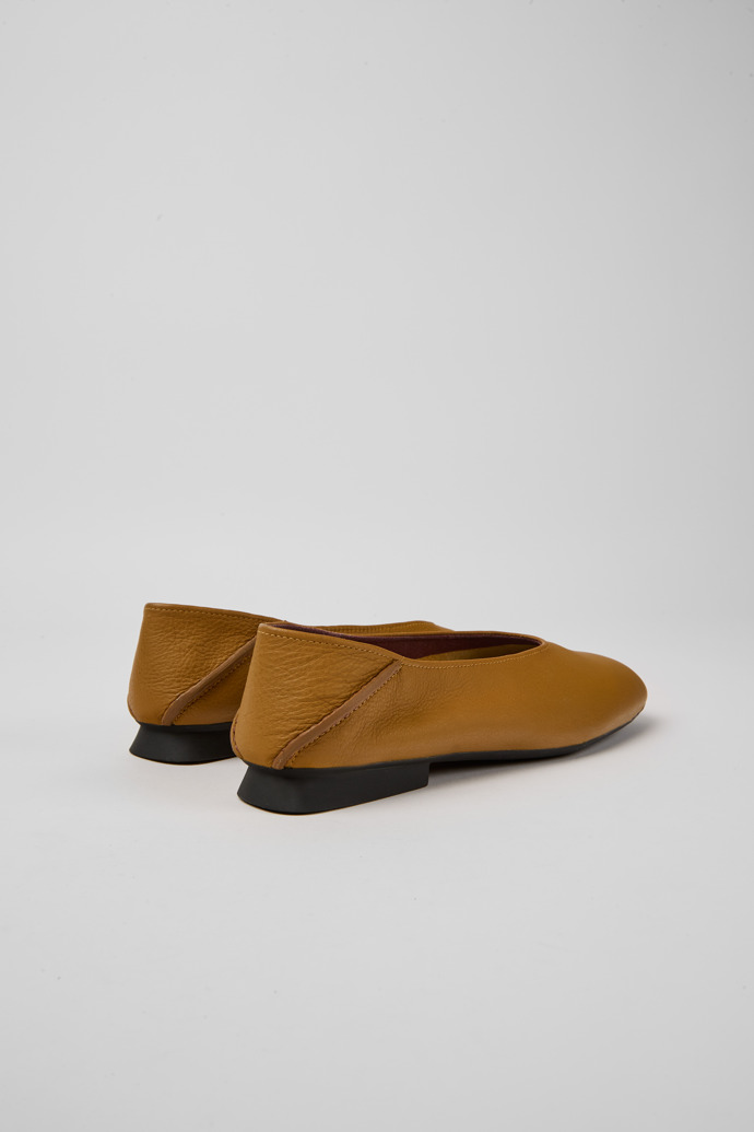 Back view of Casi Myra Brown leather shoes for women