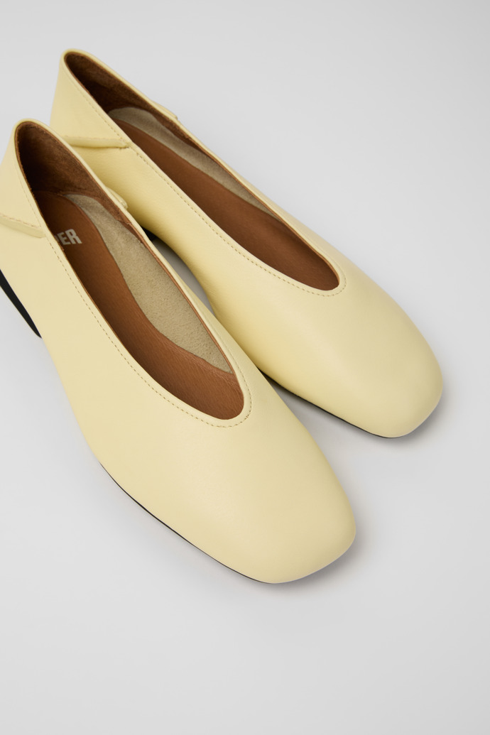 Casi Myra Ballerines en cuir jaunes Pour femme.