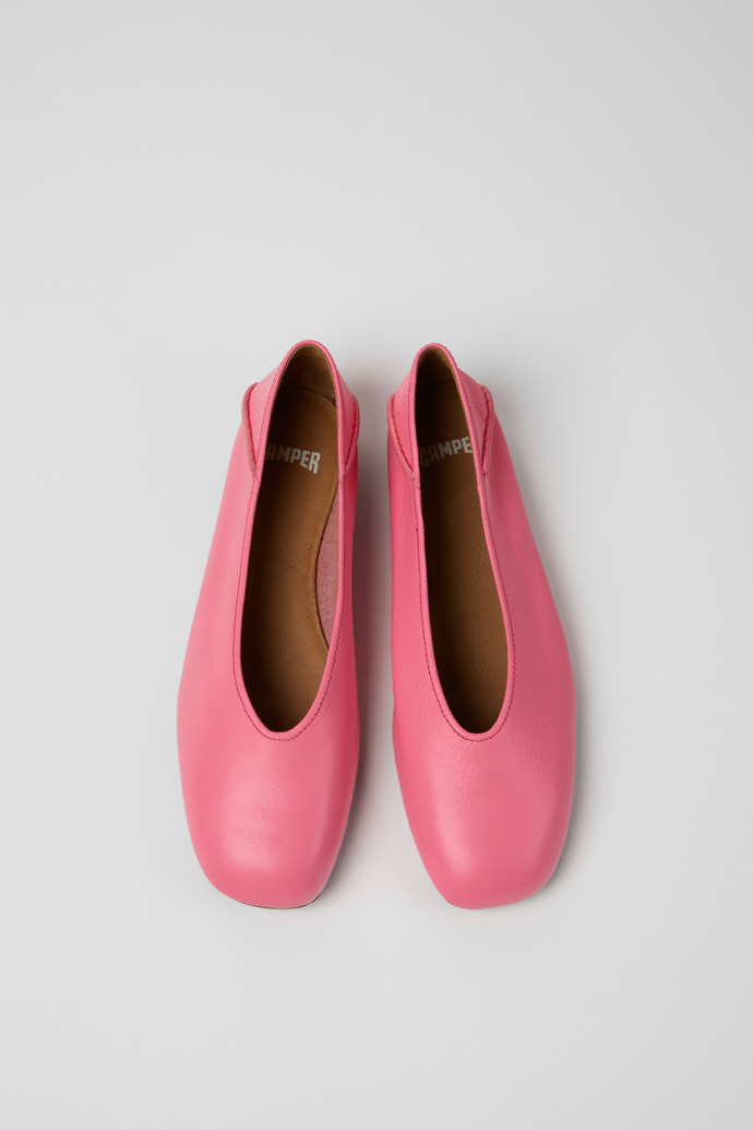 Casi Myra Ballerines en cuir rose Pour femme.