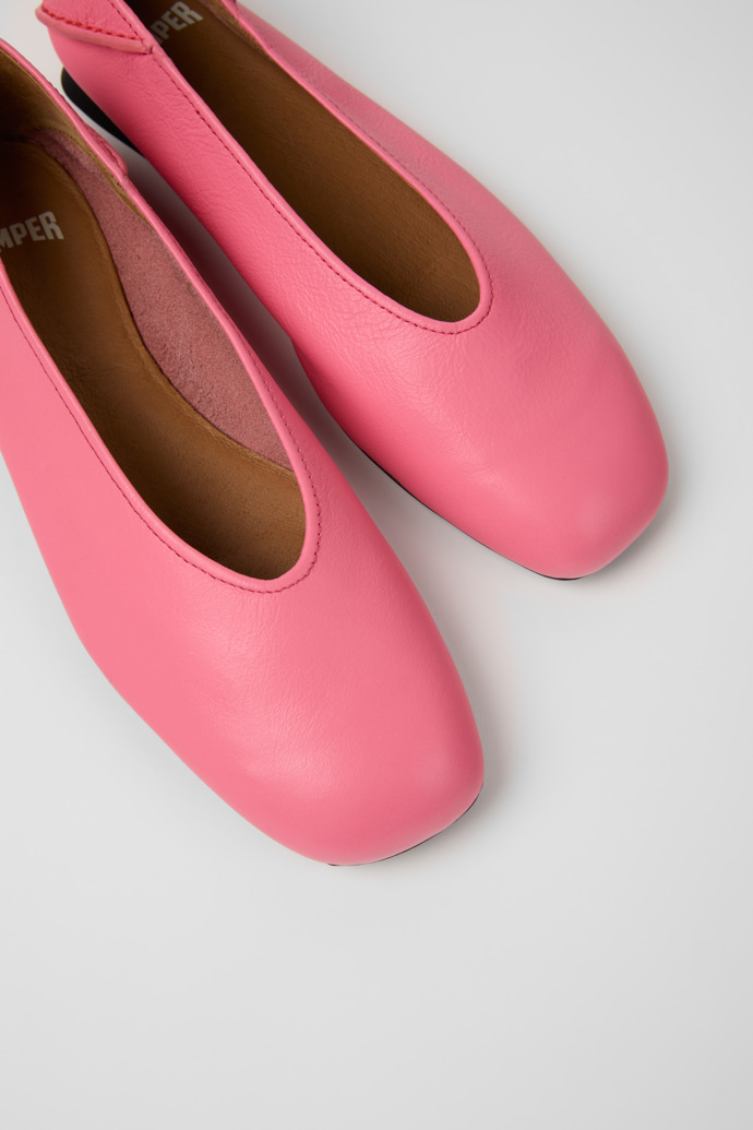 Casi Myra Ballerines en cuir rose Pour femme.