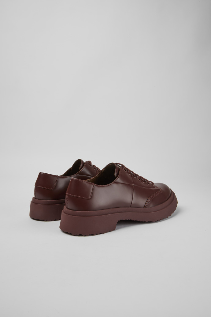 Back view of Walden Burgundy leather lace-up shoes
