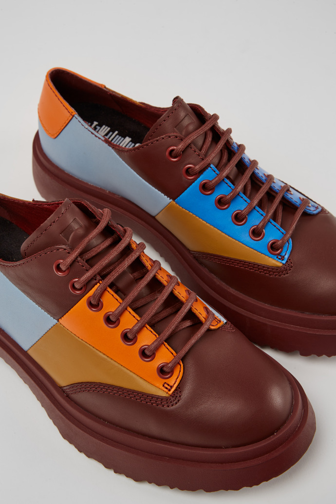 Close-up view of Twins Multicolored lace-up shoes for women