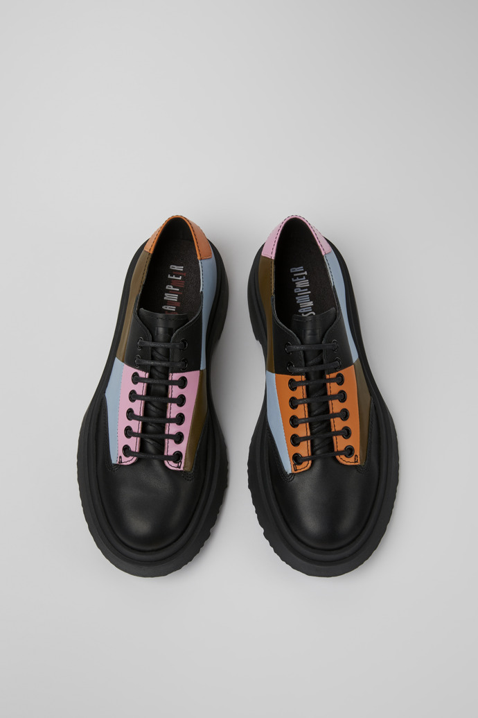 Overhead view of Twins Multicolored lace-up shoes for women