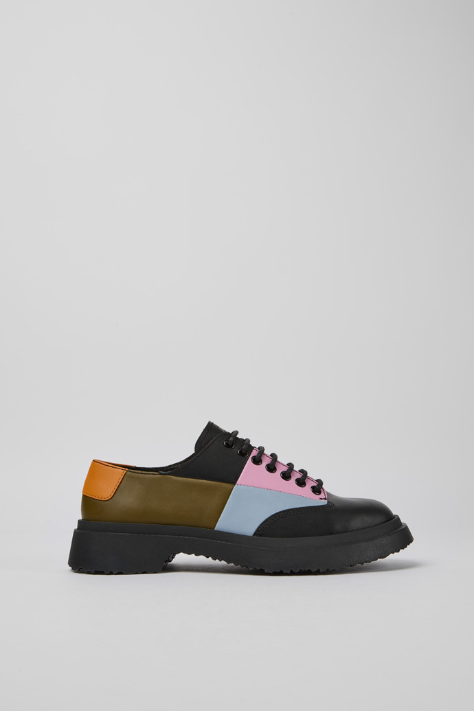 Side view of Twins Multicolored lace-up shoes for women