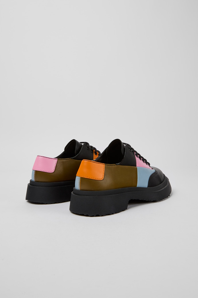 Back view of Twins Multicolored lace-up shoes for women