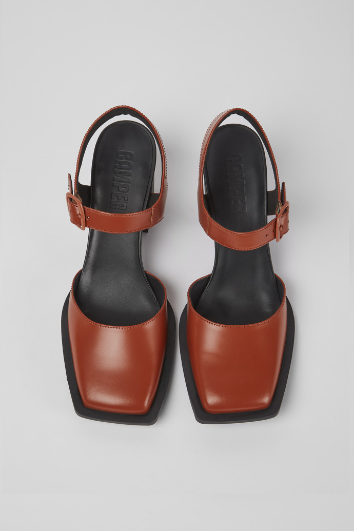 Karole Chaussures semi-ouvertes en cuir marron