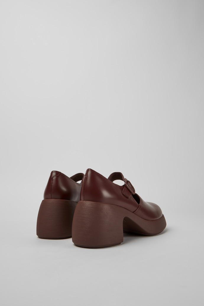 Back view of Thelma Burgundy leather shoes