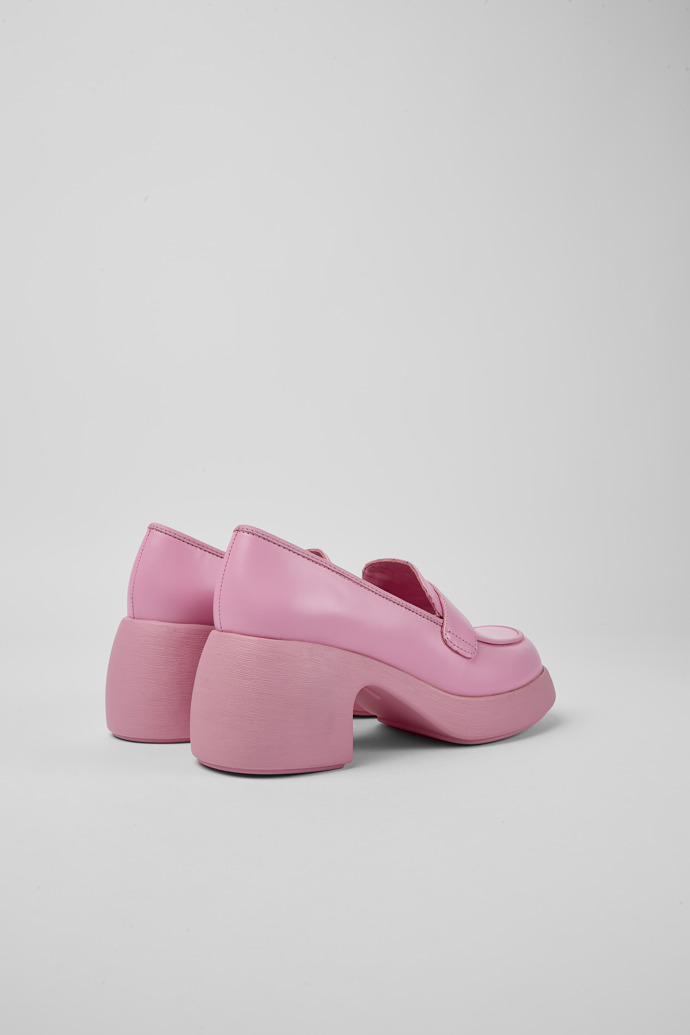 Back view of Thelma Pink leather women's shoes