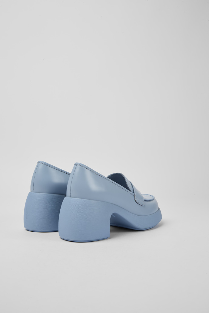 Back view of Thelma Light blue leather women's shoes