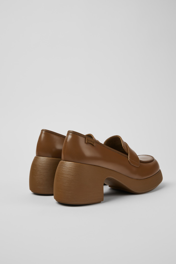 Back view of Thelma Brown leather shoes for women