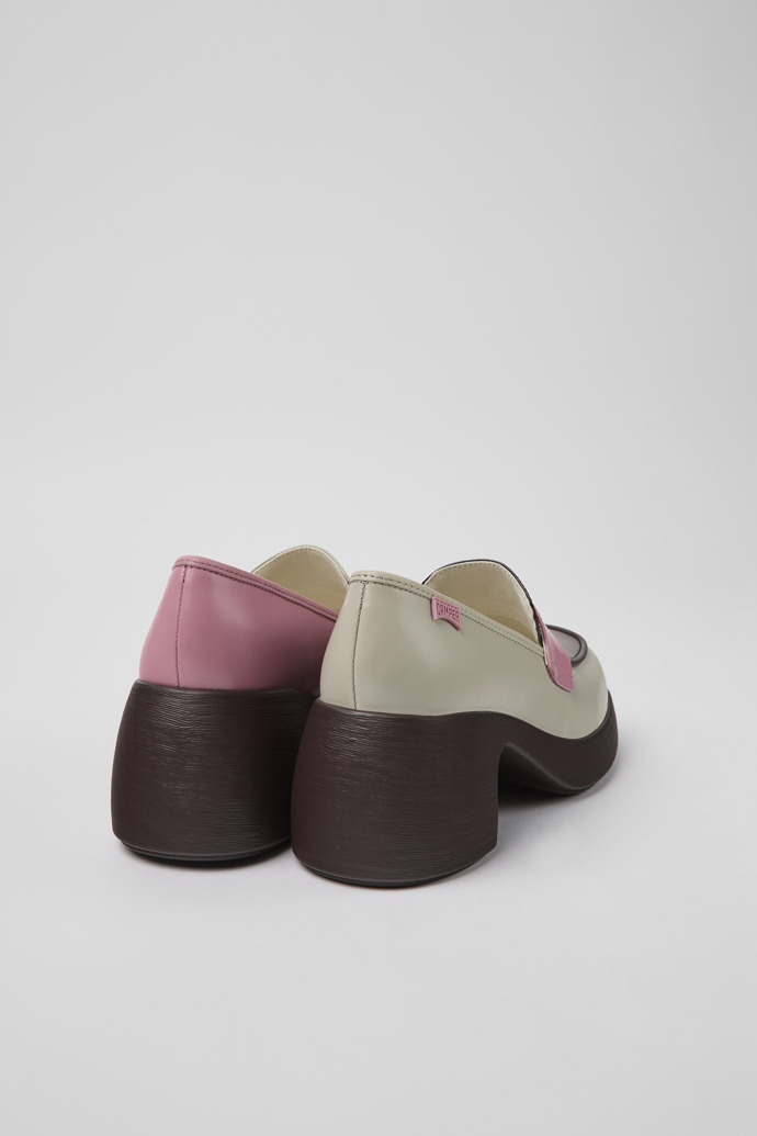 Back view of Twins Multicolored leather shoes for women