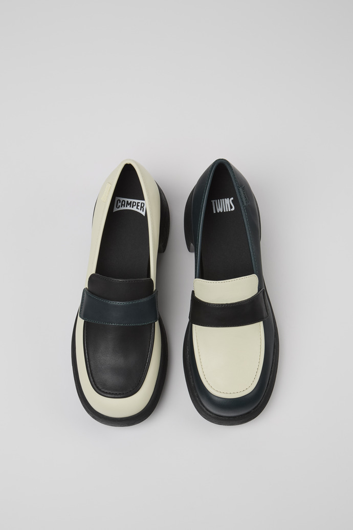 Twins Loafers em couro multicoloridos para mulher