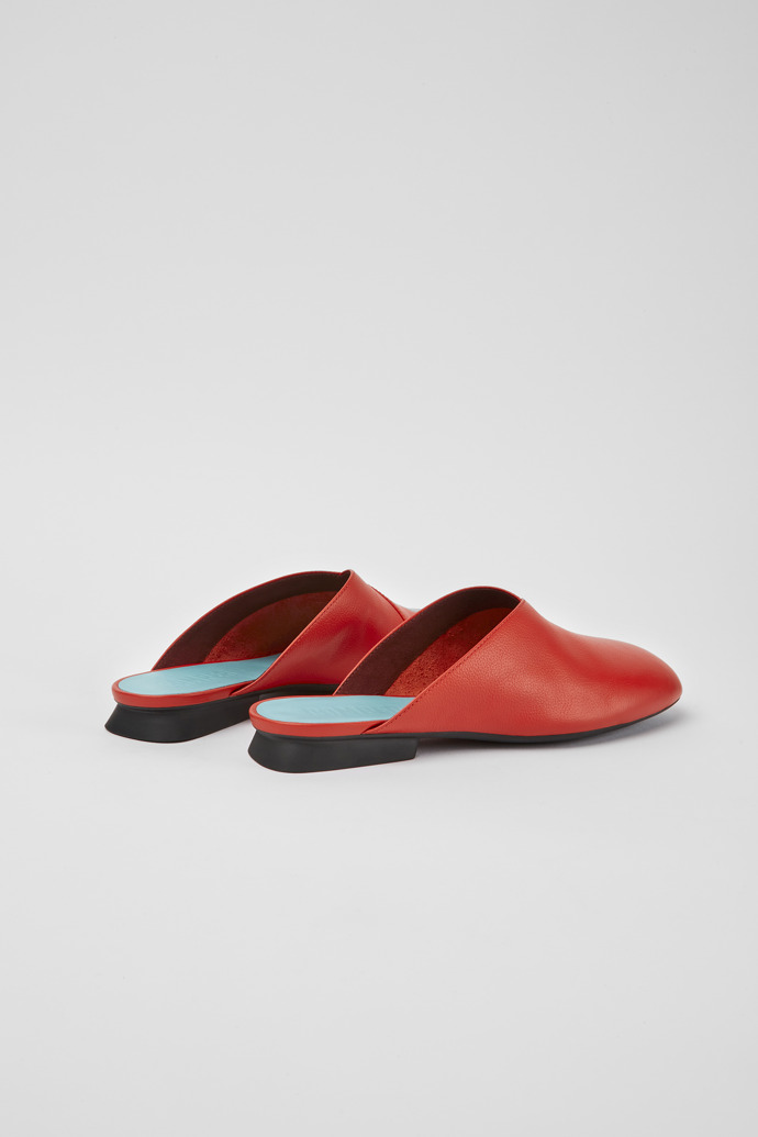 Back view of Casi Myra Red slip on leather shoes