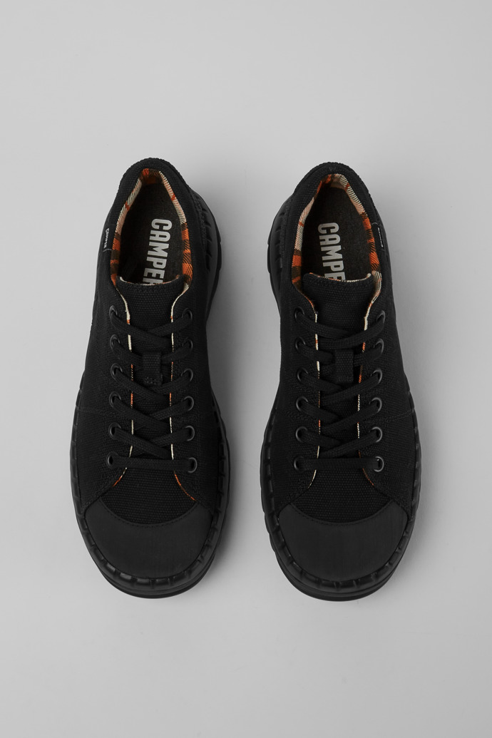 Teix Chaussures noires en caoutchouc et coton BCI