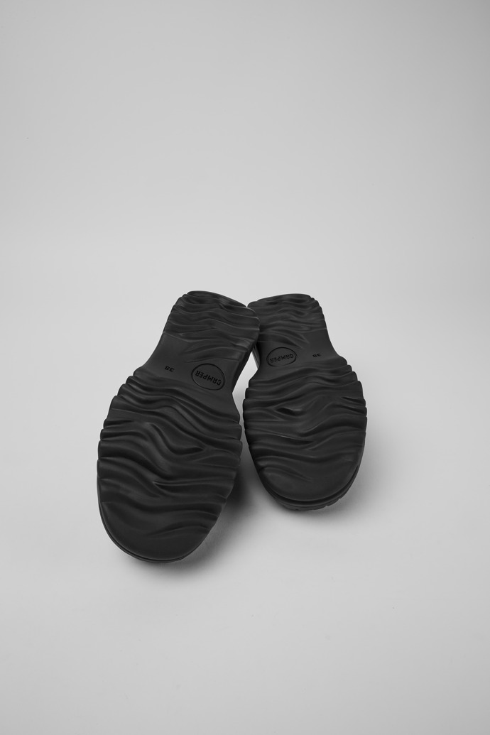 The soles of Teix Black rubber and BCI cotton shoes