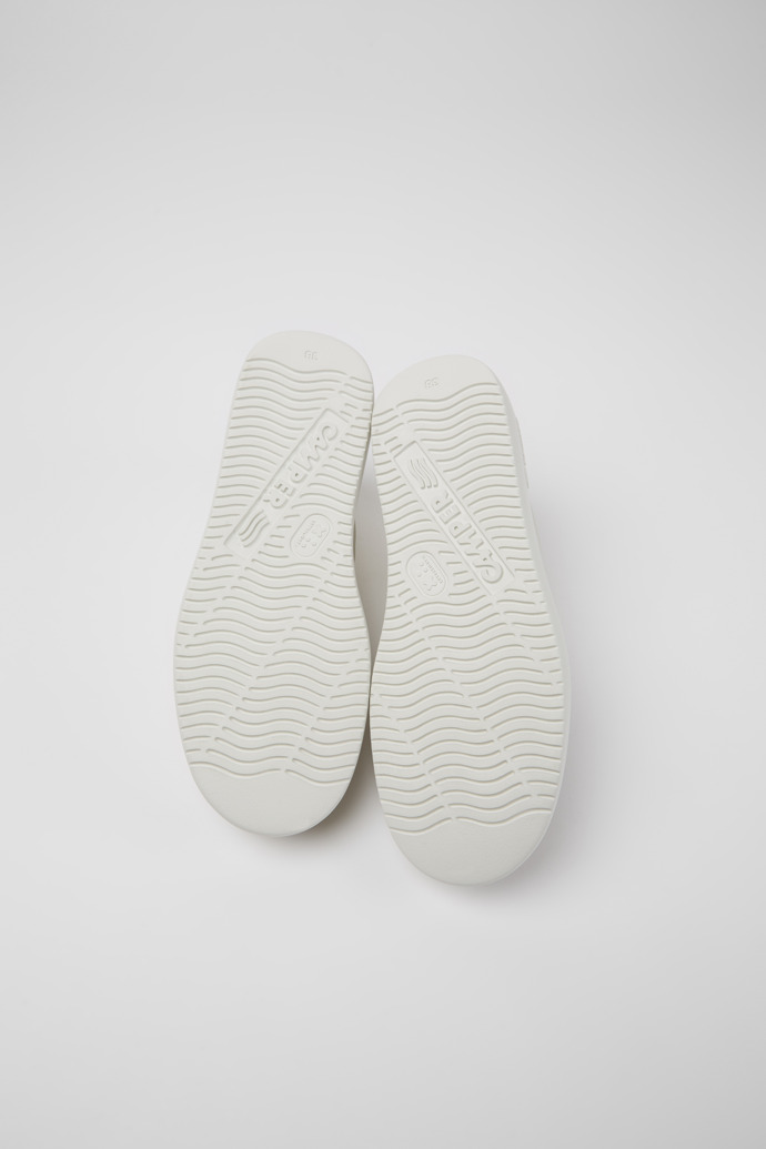 The soles of Runner K21 White non-dyed leather sneakers for women