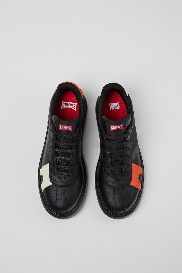 Twins Sneaker en piel negra para mujer