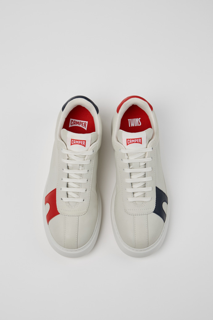 Overhead view of Twins Multicolor Leather Sneakers for Women.