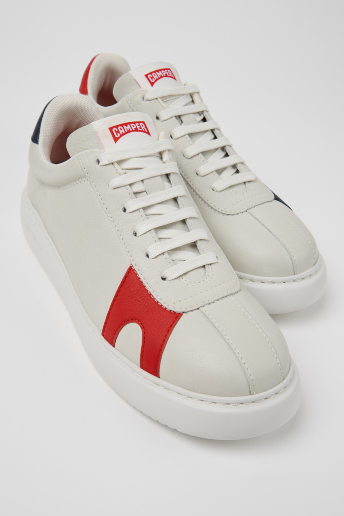 Close-up view of Twins Multicolor Leather Sneakers for Women.