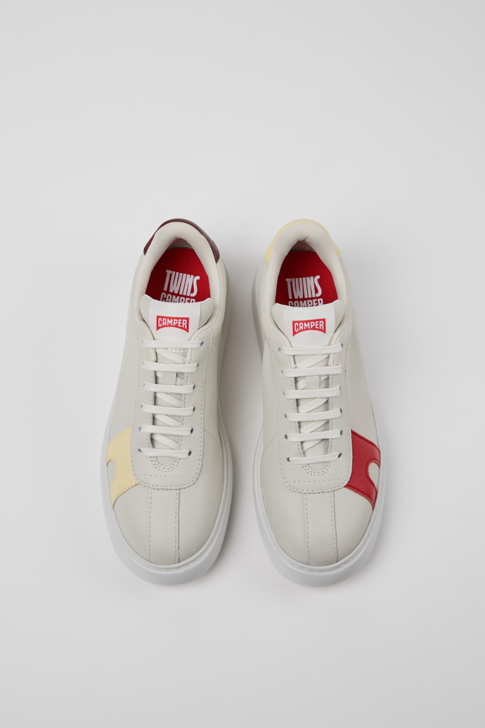 Overhead view of Twins Multicolor Leather Sneakers for Women.