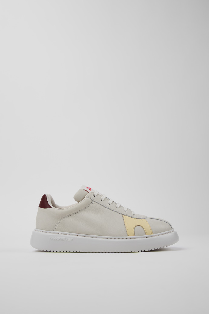 Side view of Twins Multicolor Leather Sneakers for Women.