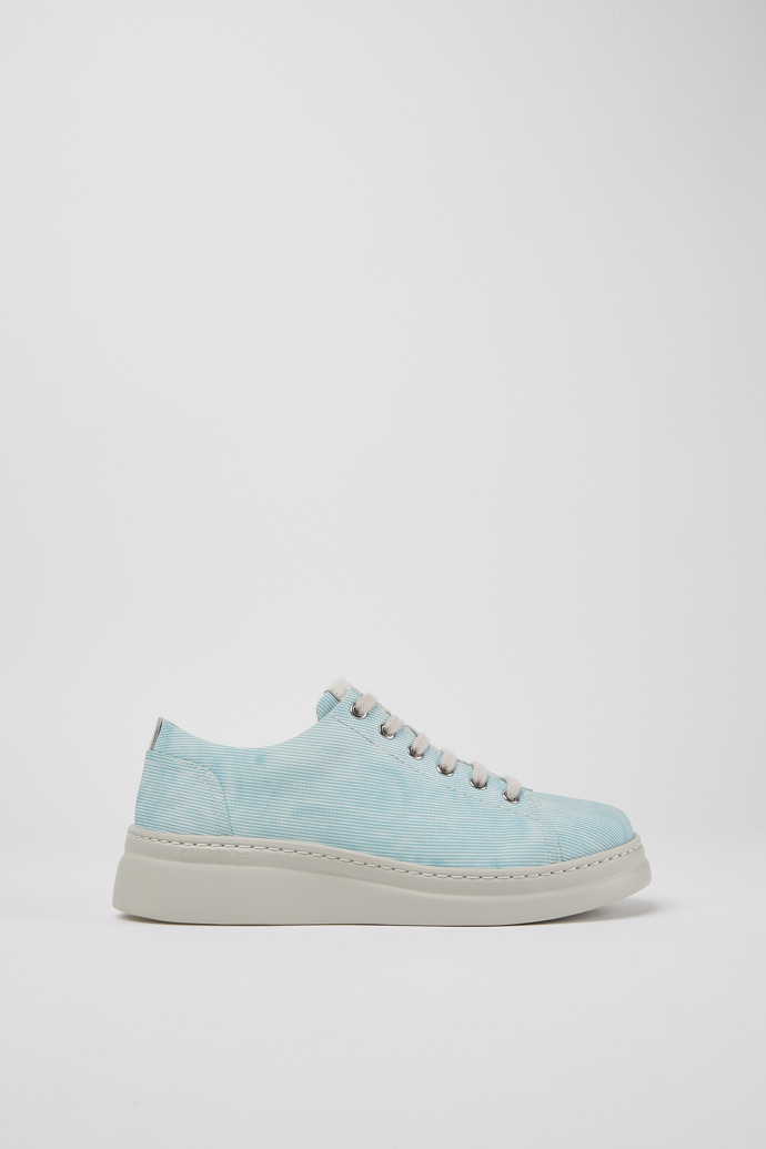 Side view of Twins Turquoise printed sneakers
